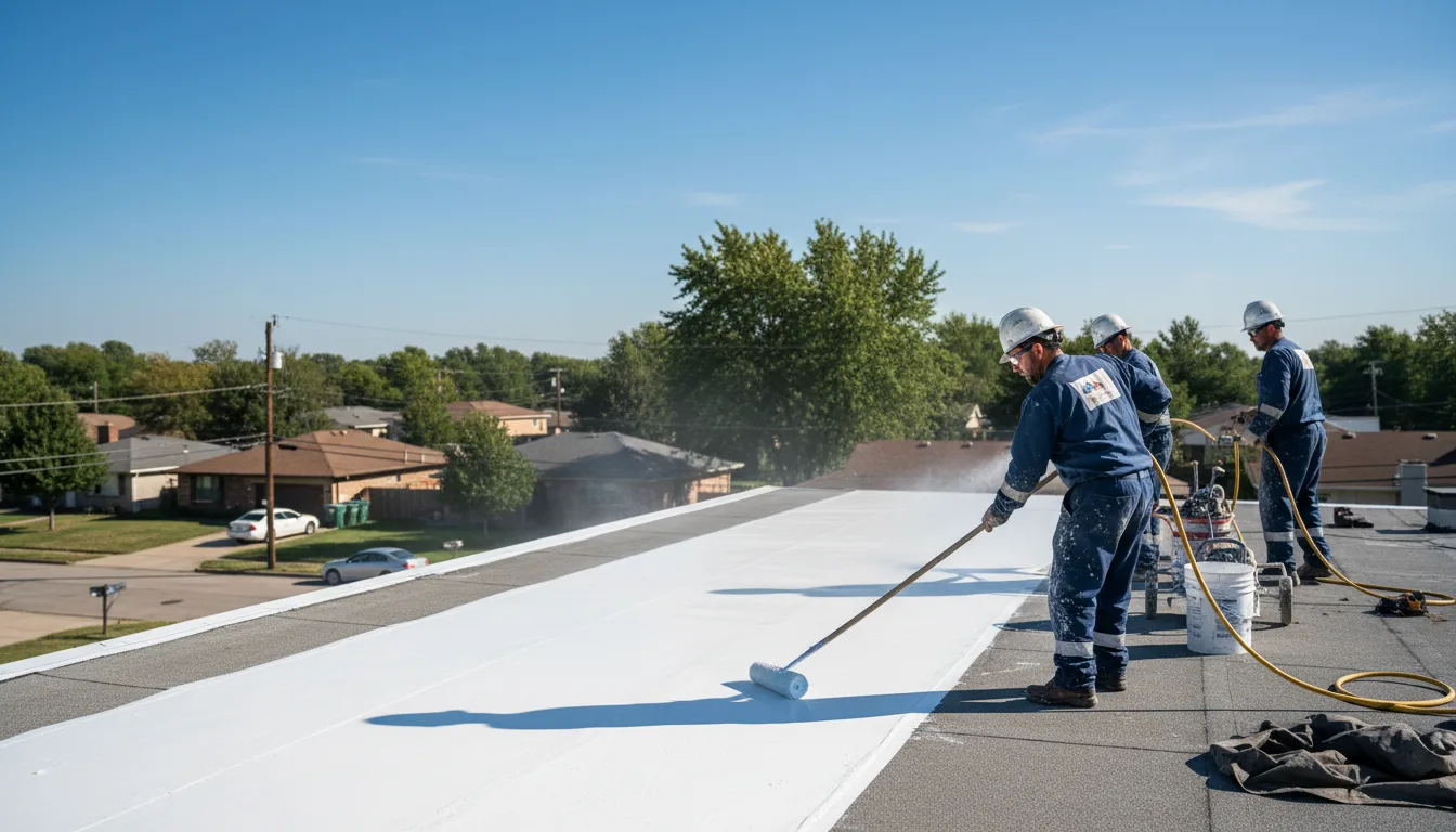 Commercial roof coating in Alcalde, NM near me